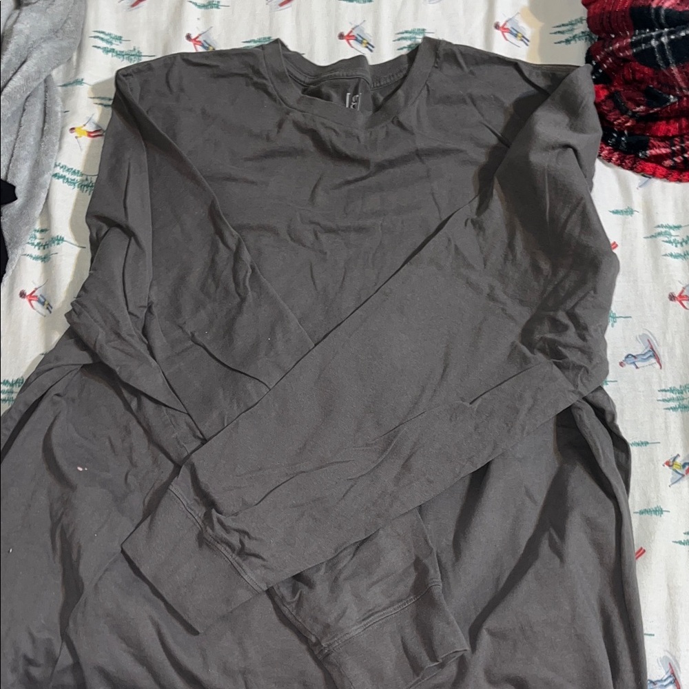 Men's Gray Long Sleeve Shirt
